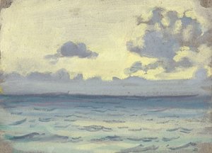 Marina, navi su un orizzonte calmo, fine XIX secolo - metà XX secolo da John Everett