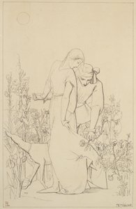 Amanti vicino a un cespuglio di rose, 1848 da John Everett Millais