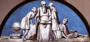 Vecchiaia, lunetta da una serie di sei, c.1847