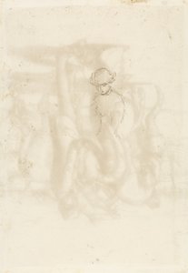 Rifiutato, Verso: Schizzo di una donna, 1853 da John Everett Millais