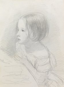 Schizzo di una ragazza da John Everett Millais