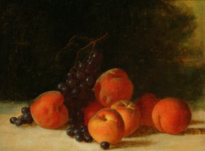 Natura morta con uva e pesche, c.1845
