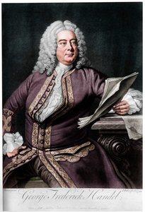 George Frideric Handel, compositore barocco britannico di origine tedesca, 1749