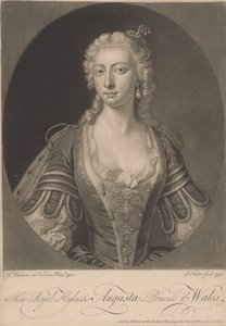 Sua Altezza Reale Augusta Principessa del Galles, 1751 da John Faber the younger