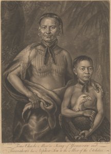Tomo Chachi Mico, o Re di Yamacraw, e Tooanahowi [sic], Suo Nipote da John Faber the younger