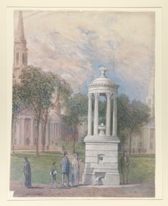 Fontana Bennett sul New Haven Green da John Ferguson Weir
