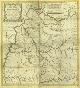 Mappa del Kentucky..., inciso da Henry D. Pursell, stampato da T. Rook, Philadelphia, 1784