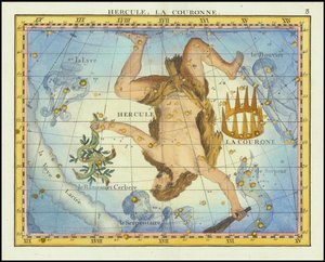 1776 - John Flamsteed - Hercules, La Couronne (Ercole e la corona) da John Flamsteed