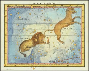 Carta stellare del 1776 della costellazione del Leone, dall