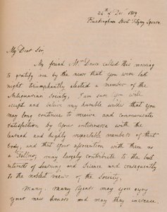 Una lettera di John Flaxman, 24 dicembre 1819, 1904 da John Flaxman