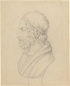 Busto classico di un uomo barbuto