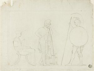 Ettore rimprovera Paride da John Flaxman