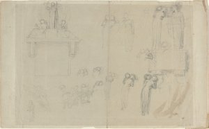 Foglio di studi [recto e verso] da John Flaxman