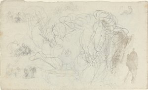 Foglio di studi [recto e verso] da John Flaxman