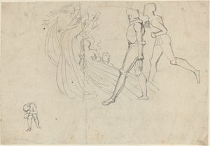 Studio per Il pellegrinaggio del cristiano (?) da John Flaxman