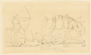 Ulisse uccide i pretendenti da John Flaxman