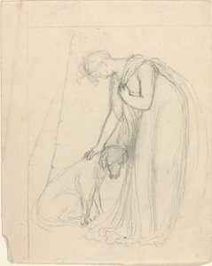Donna che Accarezza un Cane da John Flaxman