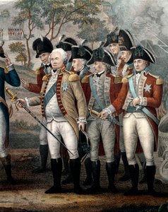 Ufficiali britannici Tarleton, Cornwallis, Abercrombie, O