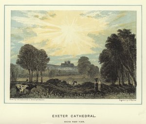 Cattedrale di Exeter, vista sud-ovest da John Francis Salmon