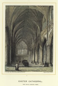 Cattedrale di Exeter, la navata vista verso ovest da John Francis Salmon