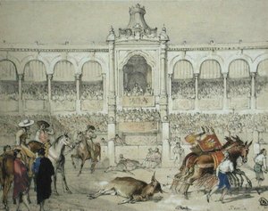 Corrida di Siviglia: Rimozione del toro morto dall