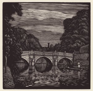 Cambridge: Clare Bridge (xilografia) da John Frederick Greenwood
