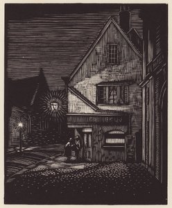 Cambridge: Peas Hill (xilografia)