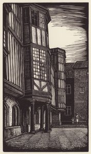 Cambridge: Queens" (xilografia)