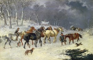 Cavalli nella Neve
