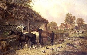 Tre cavalli a una mangiatoia da John Frederick Herring Junior