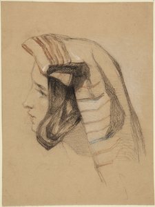 Testa di ragazza italiana da John Frederick Lewis