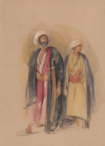 Lo sceicco Hussein di Gebel Tor e suo figlio da John Frederick Lewis