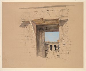 Il tempio di Edfu: la porta del pilone da John Frederick Lewis