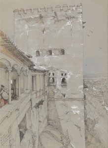 La Torre di Comares, Alhambra, 1835 da John Frederick Lewis
