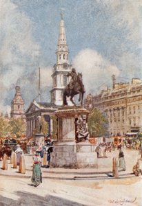 Charing Cross, con la statua di Carlo I e St. Martin-in-the-Fields