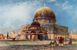 Cupola della Roccia con Cupola della Catena Kubbet Es Silseleh, 1902 da John Fulleylove