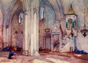 Interno della moschea a Samaria, 1902 da John Fulleylove
