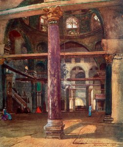 Interno della Moschea di El Aksa da sud-est, 1902 da John Fulleylove