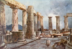 Interno del Tempio di Apollo a Bassae in Arcadia da John Fulleylove