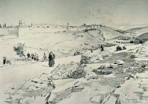 Gerusalemme, con la strada da Betania da John Fulleylove