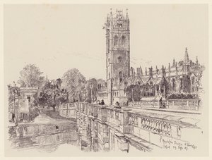 Magdalen College dal Ponte da John Fulleylove