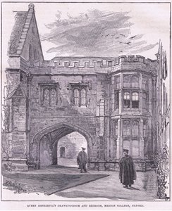 Sala da disegno e camera da letto della regina Enrichetta, Merton College, Oxford da John Fulleylove