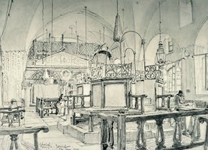Sinagoga Spagnola a Gerusalemme - Interno, 1902