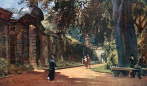Il giardino botanico (litografia a colori)
