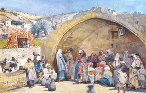 La Fontana della Vergine a Nazareth da John Fulleylove