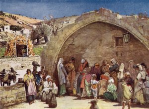 La fontana della Vergine a Nazareth da John Fulleylove