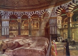 La Roccia Sacra sotto la Cupola della Moschea di Omar da John Fulleylove