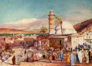 La Moschea di Tiberiade e il Lago di Galilea da John Fulleylove