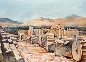 I Propilei dal bordo settentrionale della piattaforma del Partenone da John Fulleylove