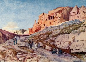 Le tombe scavate nella roccia della Valle di Giosafat, 1902 da John Fulleylove